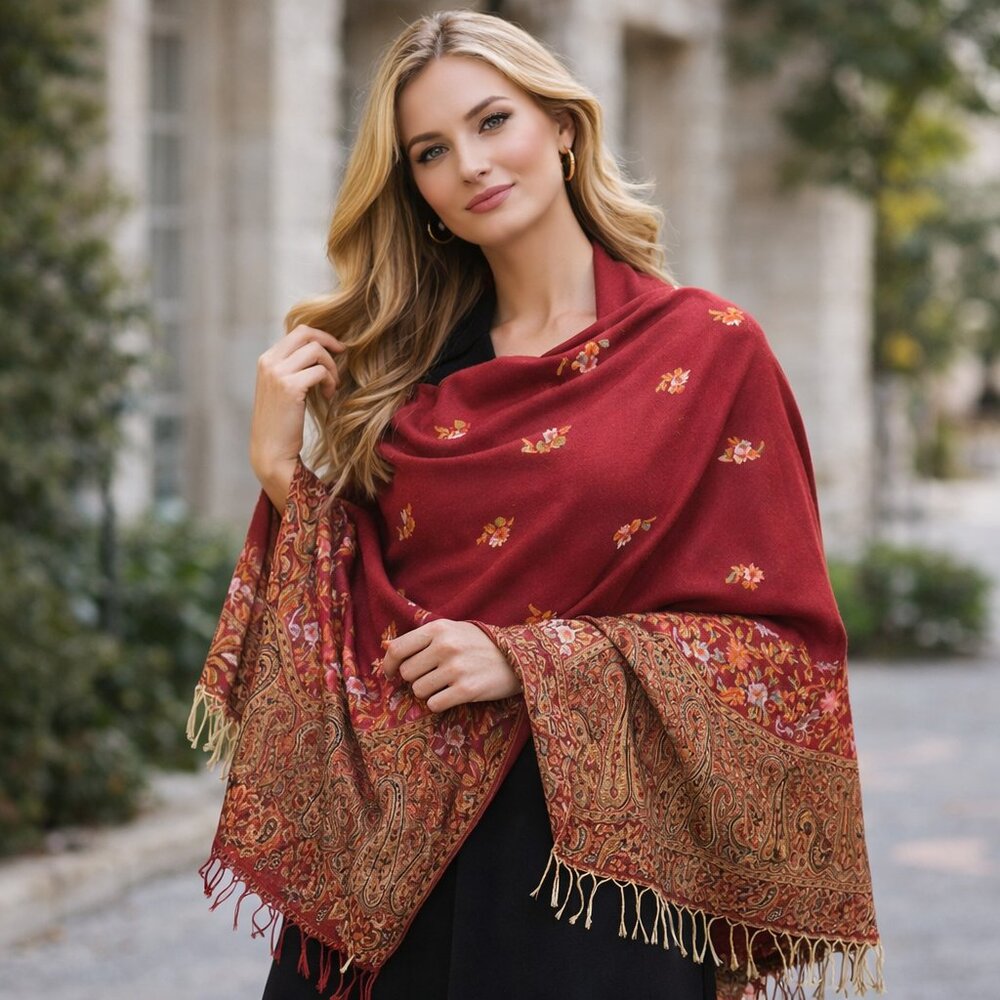 Oversized Pashmina Woolen Shawl / Scarf / Wrap